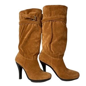 Michael Kors cognac suede boots
